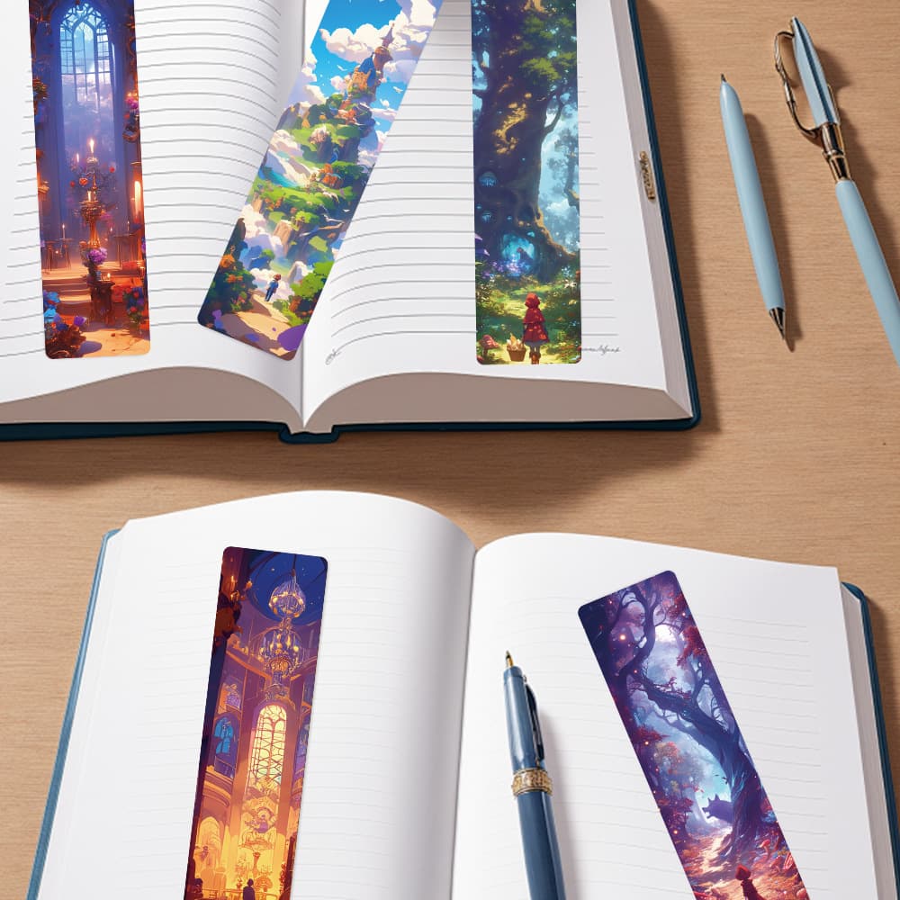 Magical Fairy Tale World 24 Miniature Scenes Paper Bookmark Wholesale Graduation Gifts Cultural and Creative Gifts