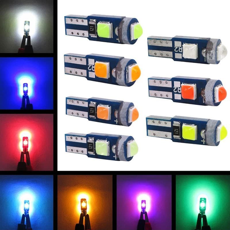 Wholesale car led instrument bulb T5 3030 3SMD lens highlight indicator light central control light reading light