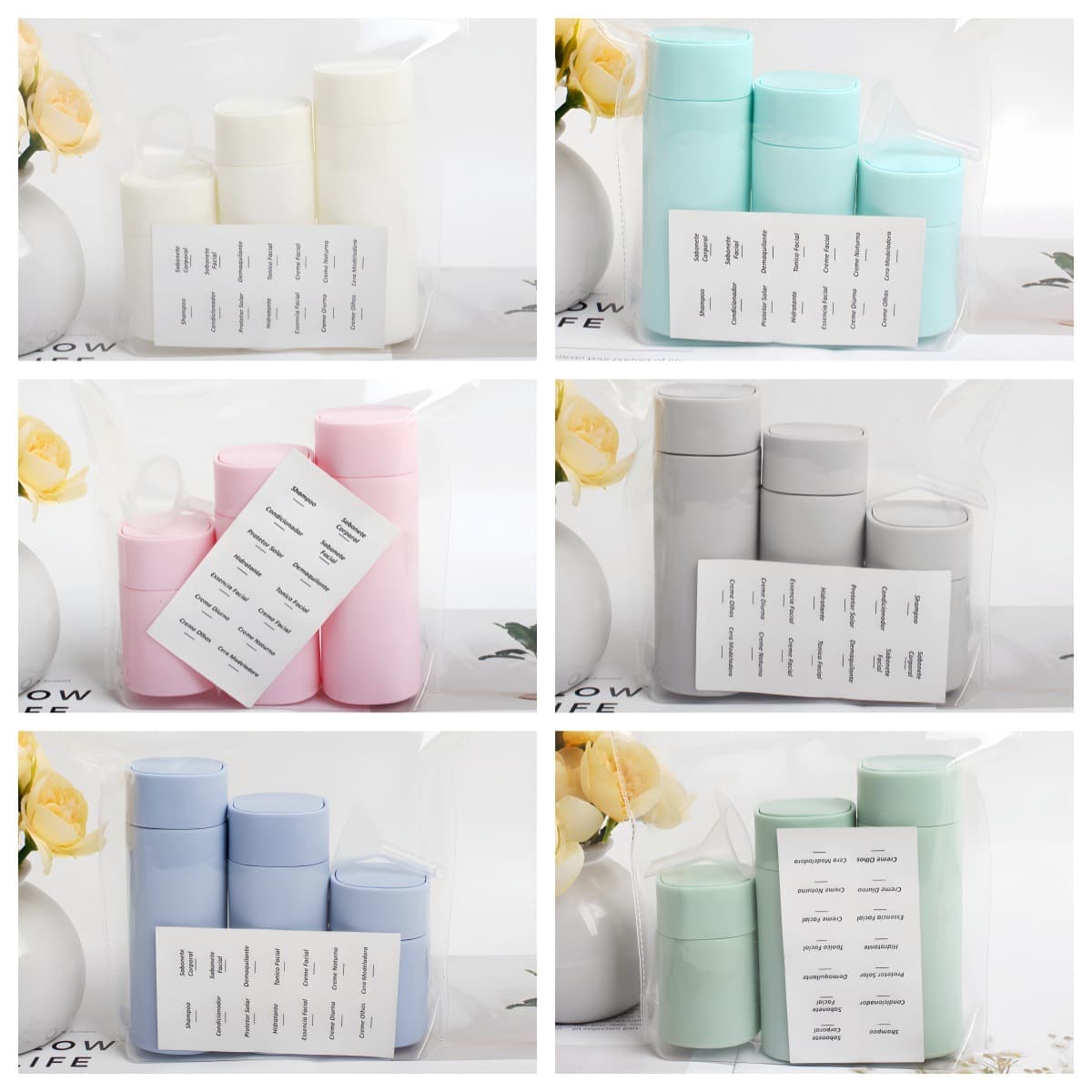 Store Manager Recommended 345-Piece Refillable Bottle Travel Set Shampoo Shower Gel Hand Soap Cream Lotion Empty Bottles