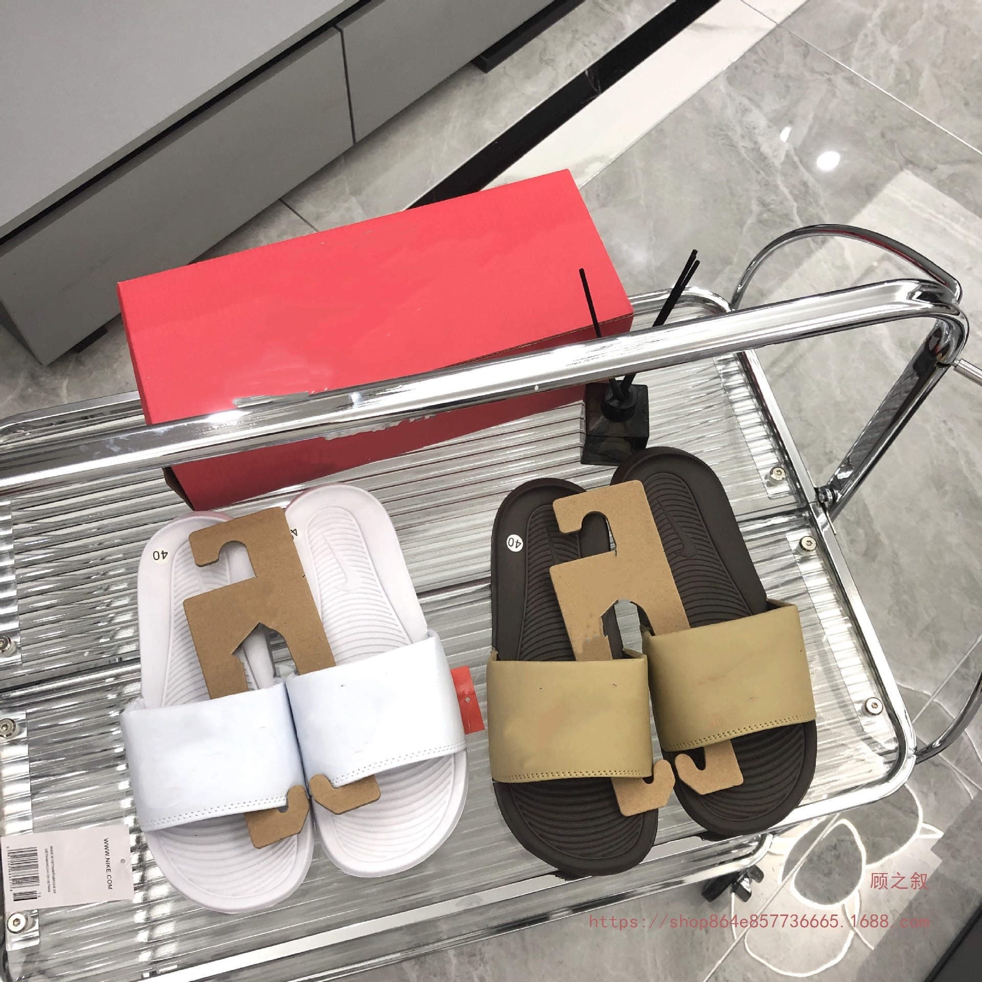 Summer Arc Baroque Brown Unisex Couple Black White Velcro Flying Man Slippers Ninja Contrast Color Sports Flip Flops