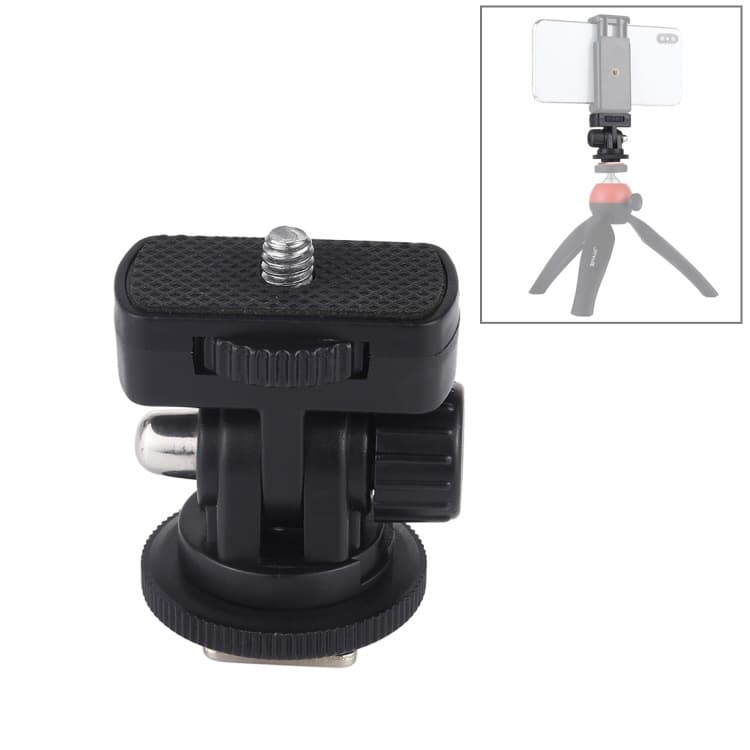 PULUZ 1/4 Screw Tripod Cold Shoe Mount Head