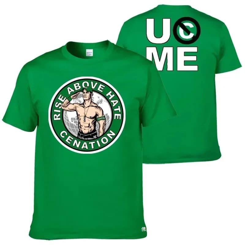 Cross-Border European Size Independent Station Men's and Women's Fashion Printed T-Shirts Men's and Women's Fashion T-Shirts Wwe John