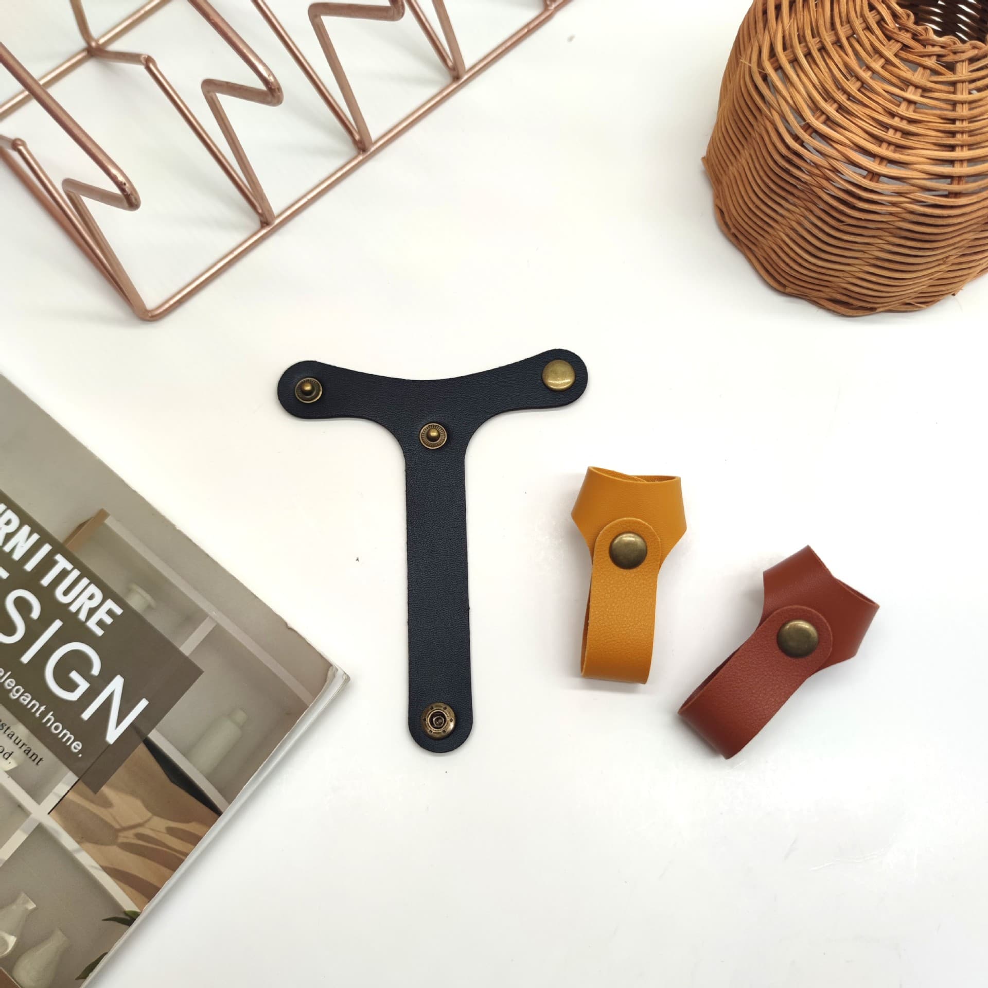In-Stock Travel Commuter Suitcase Handle Anti-Loss Relief Straps, PU Leather Bag Handle Fixators