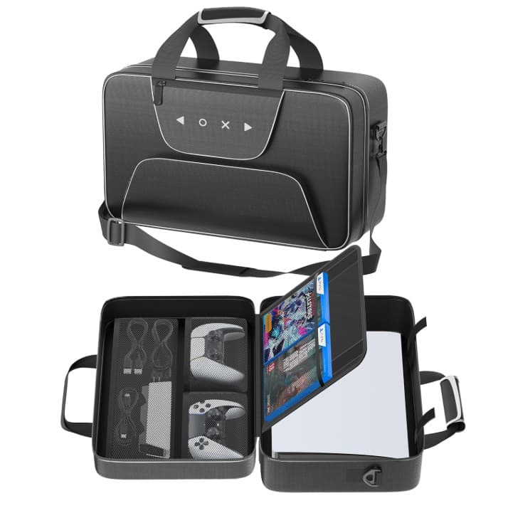 Compatible with PS5/Slim/Pro Digital Disc Edition Storage Bag Game Controller Accessories Pouch PS5 Travel Storage Bag