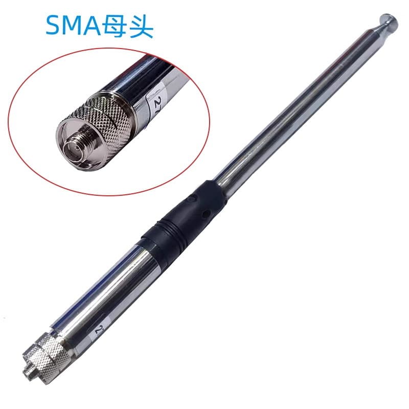 27-39Mhz Telescopic Pull Rod High Gain Antenna Cb Machine Shortwave Handheld Enhanced Antenna Bnc Tnc Head Sma