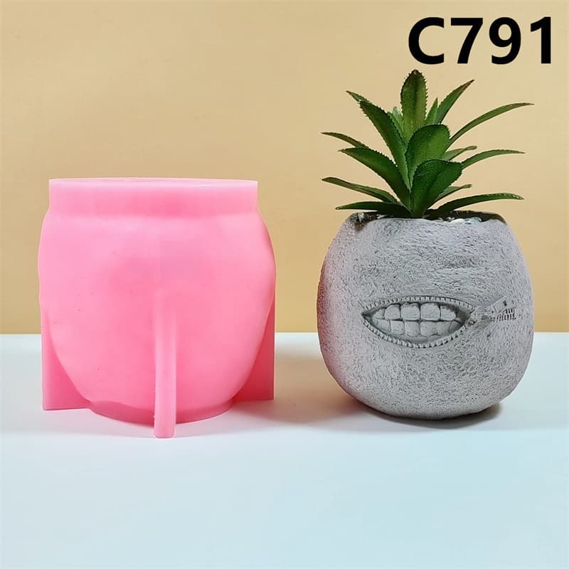 Art Flower Pot Silicone Mold DIY Handmade Home Indoor 3D Decorative Ornament C791