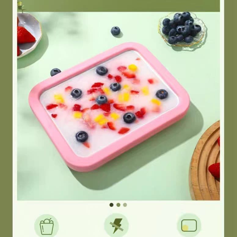New Portable Yogurt Frying Machine for Home Use, Small Ice Stirring Machine for Kids, DIY Ice Cream Maker, No Plug Needed, Frozen Yogurt Pan