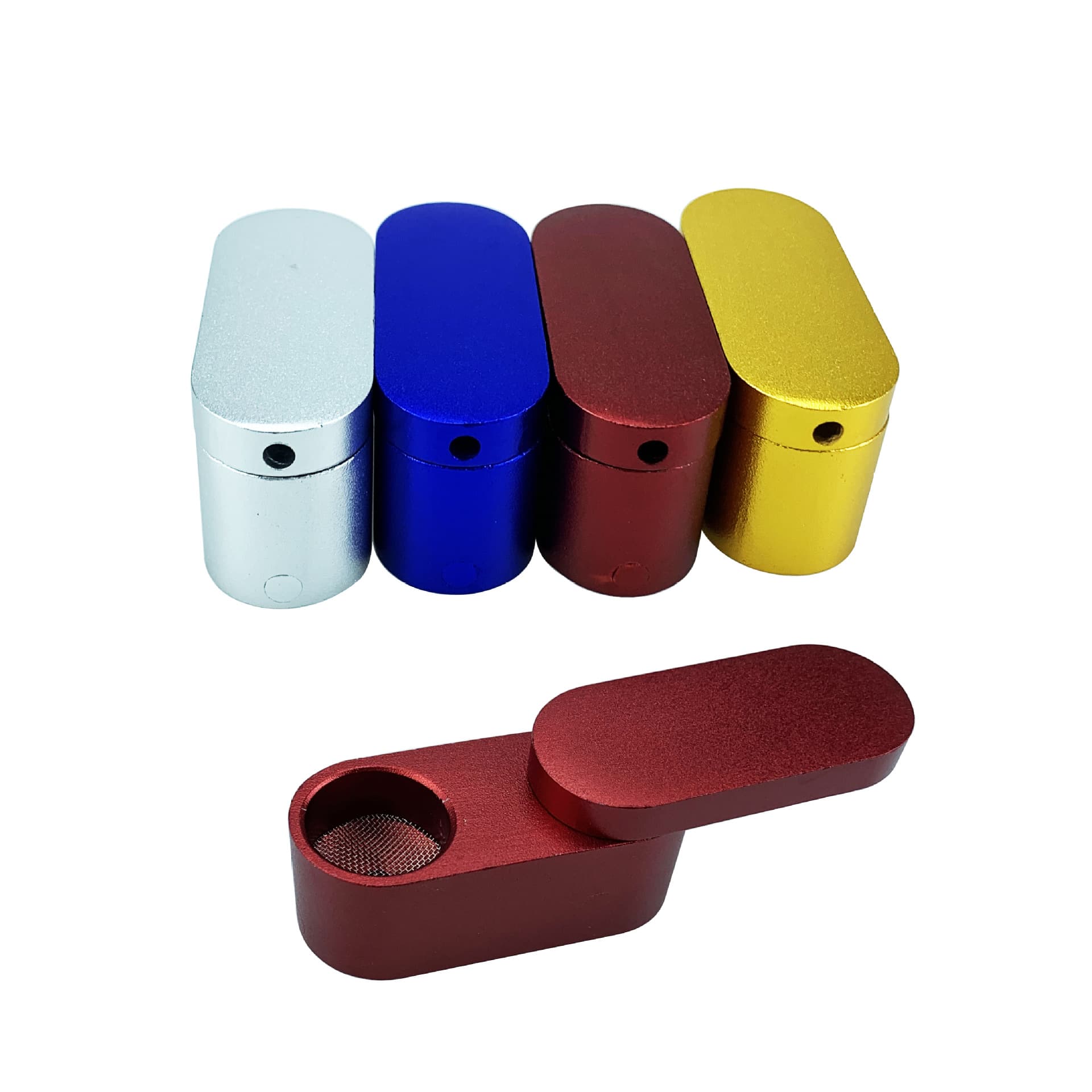 New Creative Mini Folding Metal Pipe Double-layer Colored Aluminum Alloy Metal Pipe Wholesale