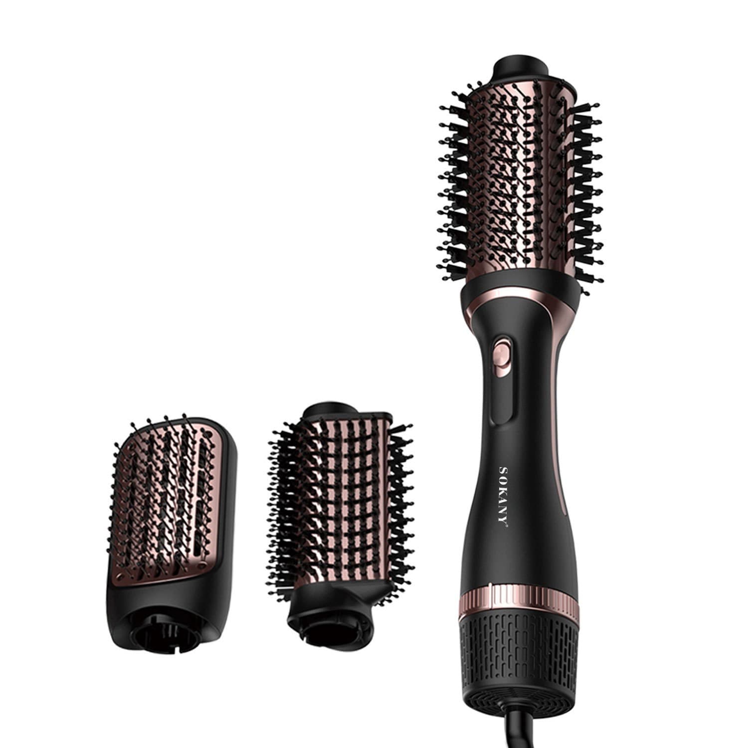 3-in-1 Electric Hot Air Brush Multi-Functional Curling Iron Home Hot Air Hair Styling Brush Smooth Hair