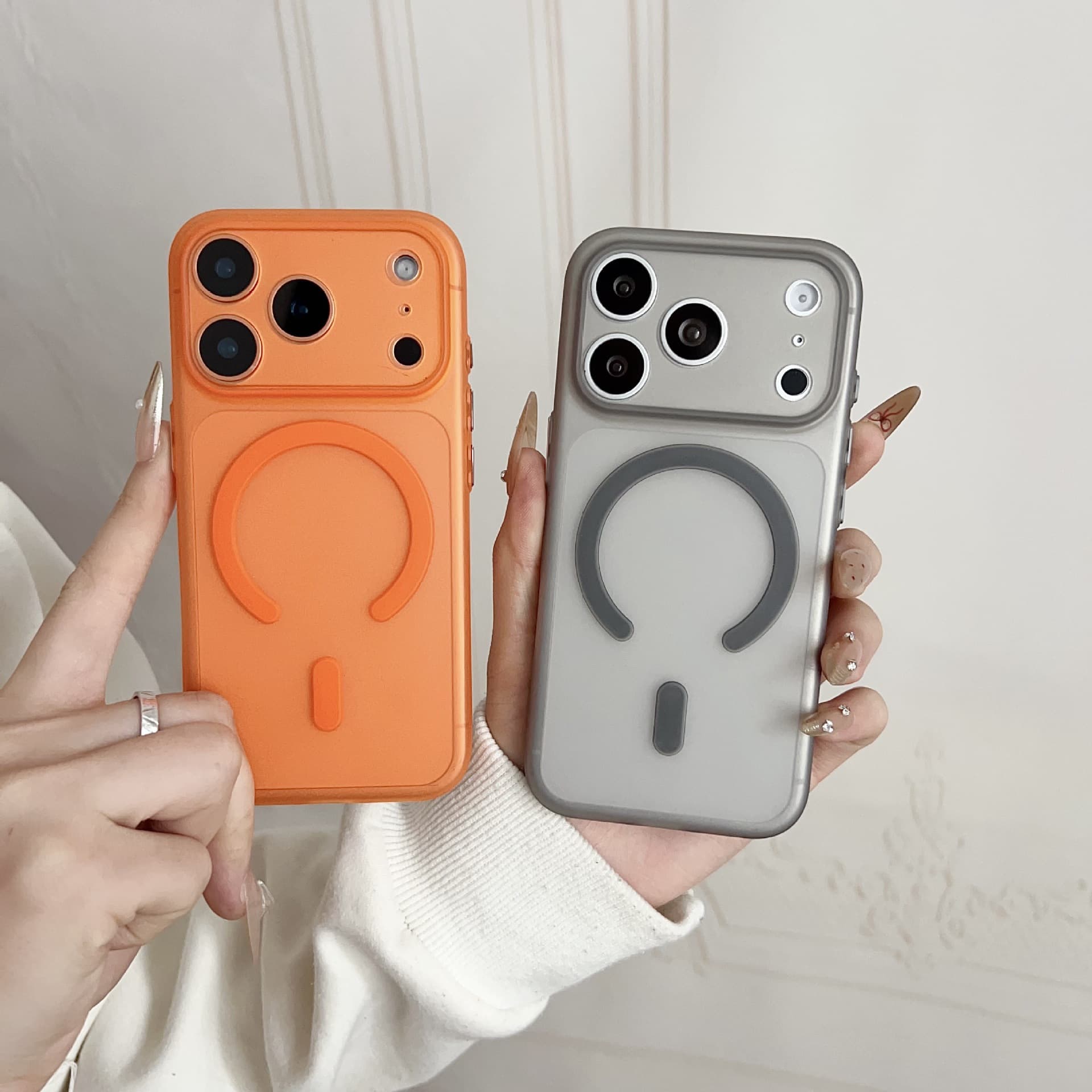 Frosted Magnetic iPhone 17 Pro Max Case Wireless Charging Compatible Full Coverage Case iPhone 17 Pro Protective Soft Magnetic Case Compatible