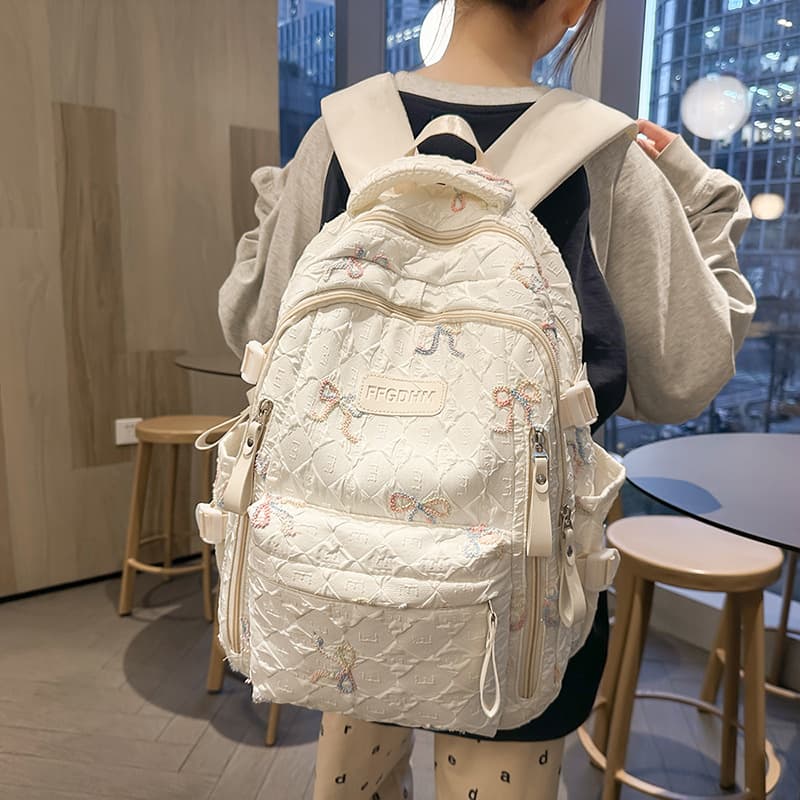 Backpack with Unique Design, High Aesthetic, Japanese Style, Versatile for Girls, Large Capacity, Suitable for Middle School, High School, and College Students