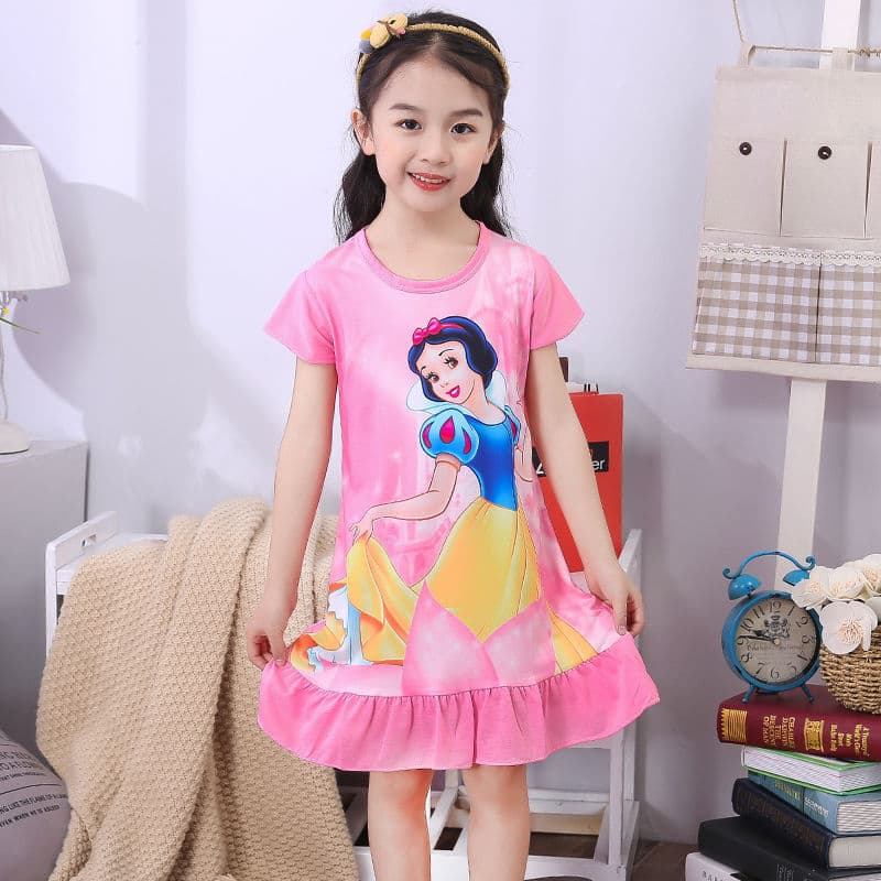 Children's Pajamas Summer Short Sleeve Girls' Nightgown Toddler Sleeveless Baby Girls' Homewear Summer Kids Sleepwear
