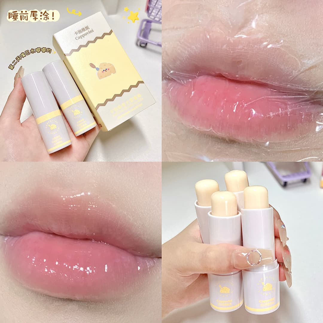 cappuvini 8g cheese large lip balm stick hydrating moisturizing lip protection lip exfoliating lip care lip balm