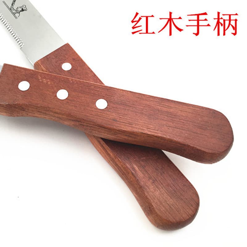 Wooden Handle Stainless Steel Bread Knife, Fine/Coarse Tooth Cake Knife, Toast Serrated Slicer 10/12/14 Inch Baking