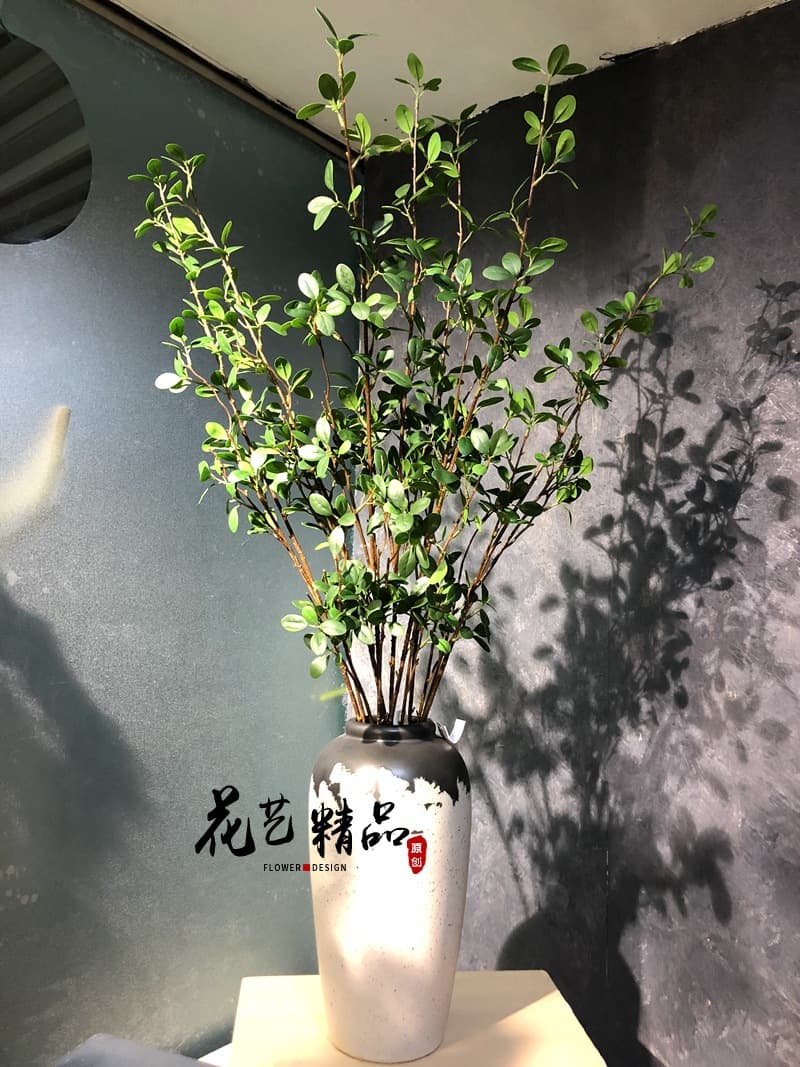 Simulated rice orchid branch leaf ins modern simple horse drunken wood flower arrangement cedar tree bean leaf Japanese silk flower single/
