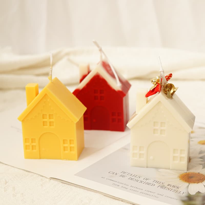 Creative House Shaped Aromatherapy Candle DIY Building Mold Plastic Home Decor Craft Modern Minimalist Style Transparent