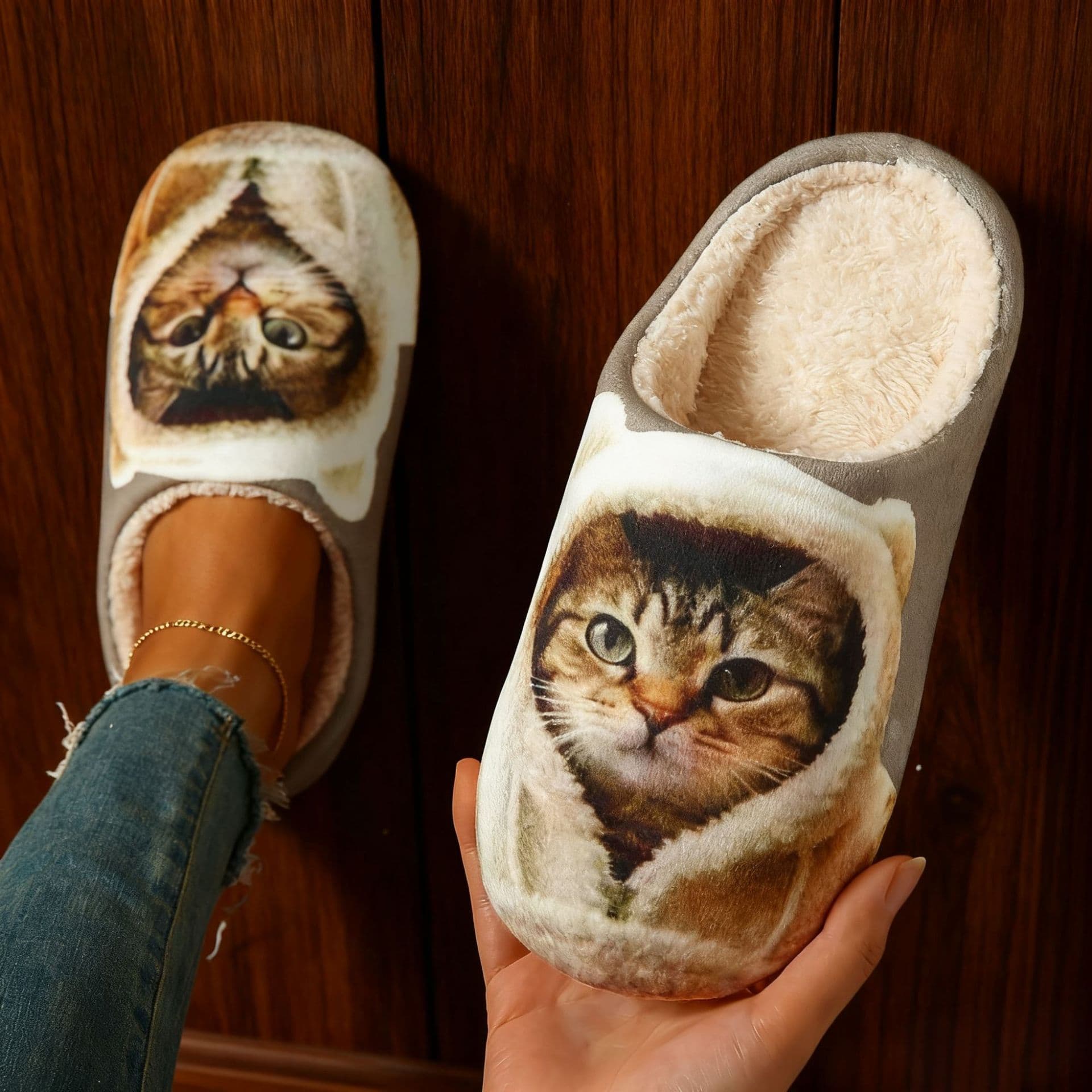 Cross-border popular cotton slippers with velvet for autumn and winter Baotou home indoor home warm casual woolen cotton shoes wholesale