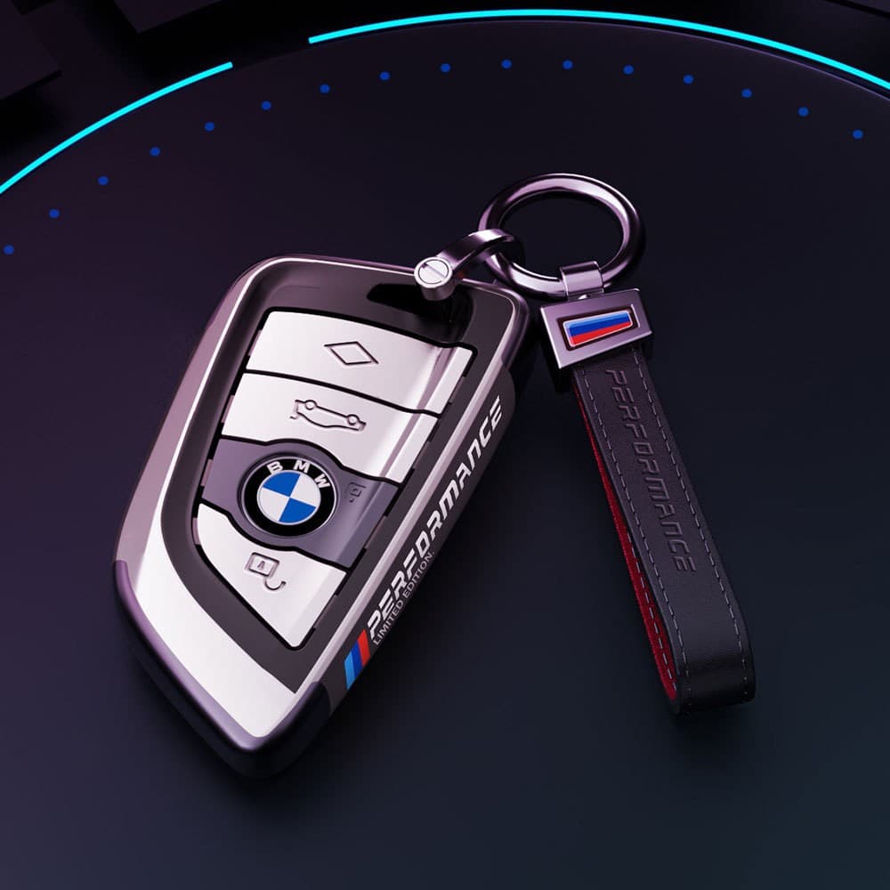 Vacuum Plated Key Case Cover for BMW New 5 Series, 7 Series Blade, X1, X3, X6 Key Shell Cover Clip in Gold, Silver, Gunmetal