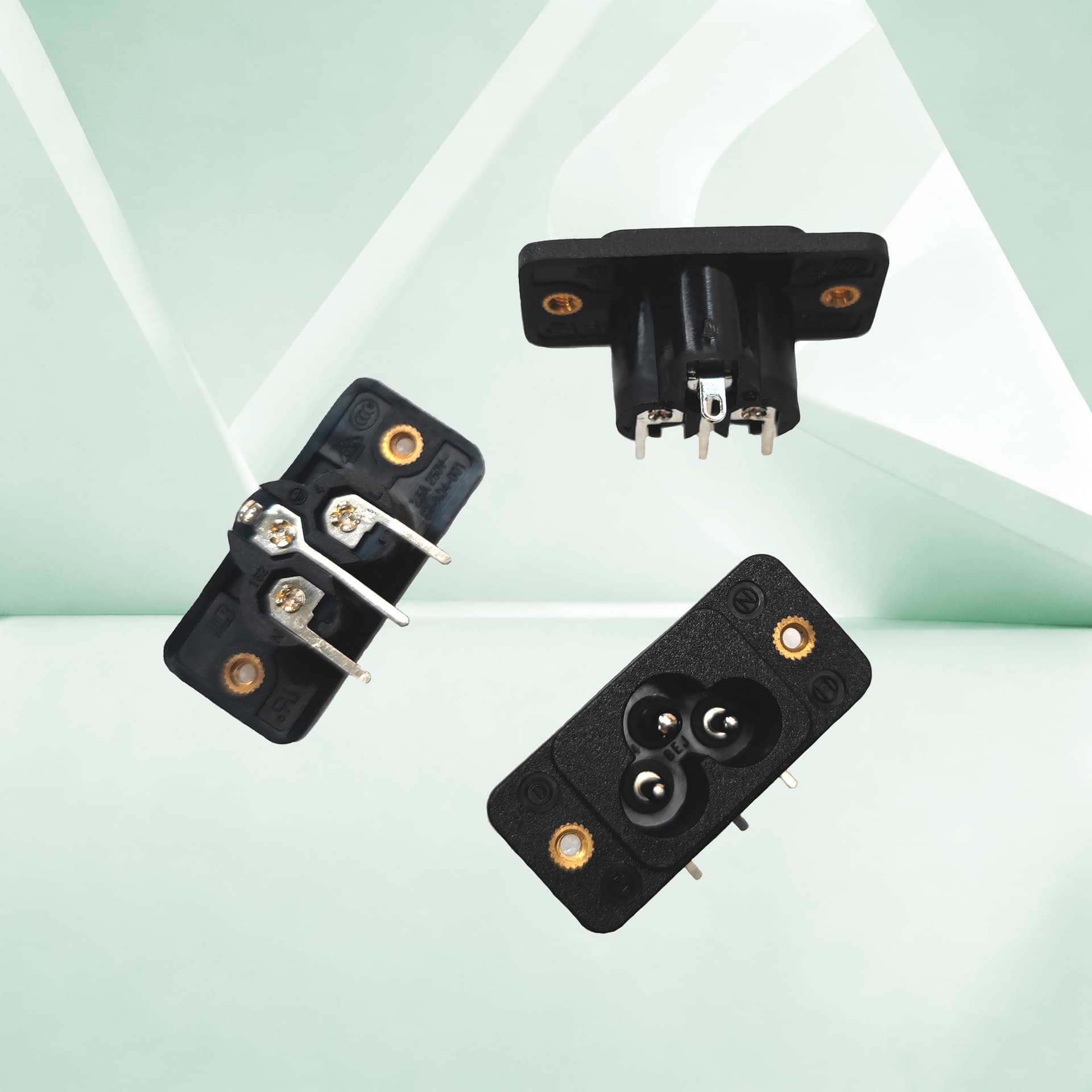 In Stock Power Adapter Straight Pin Wiring Socket Cloverleaf Plug Mickey Mouse 3-Pin Plug Plate with Ears