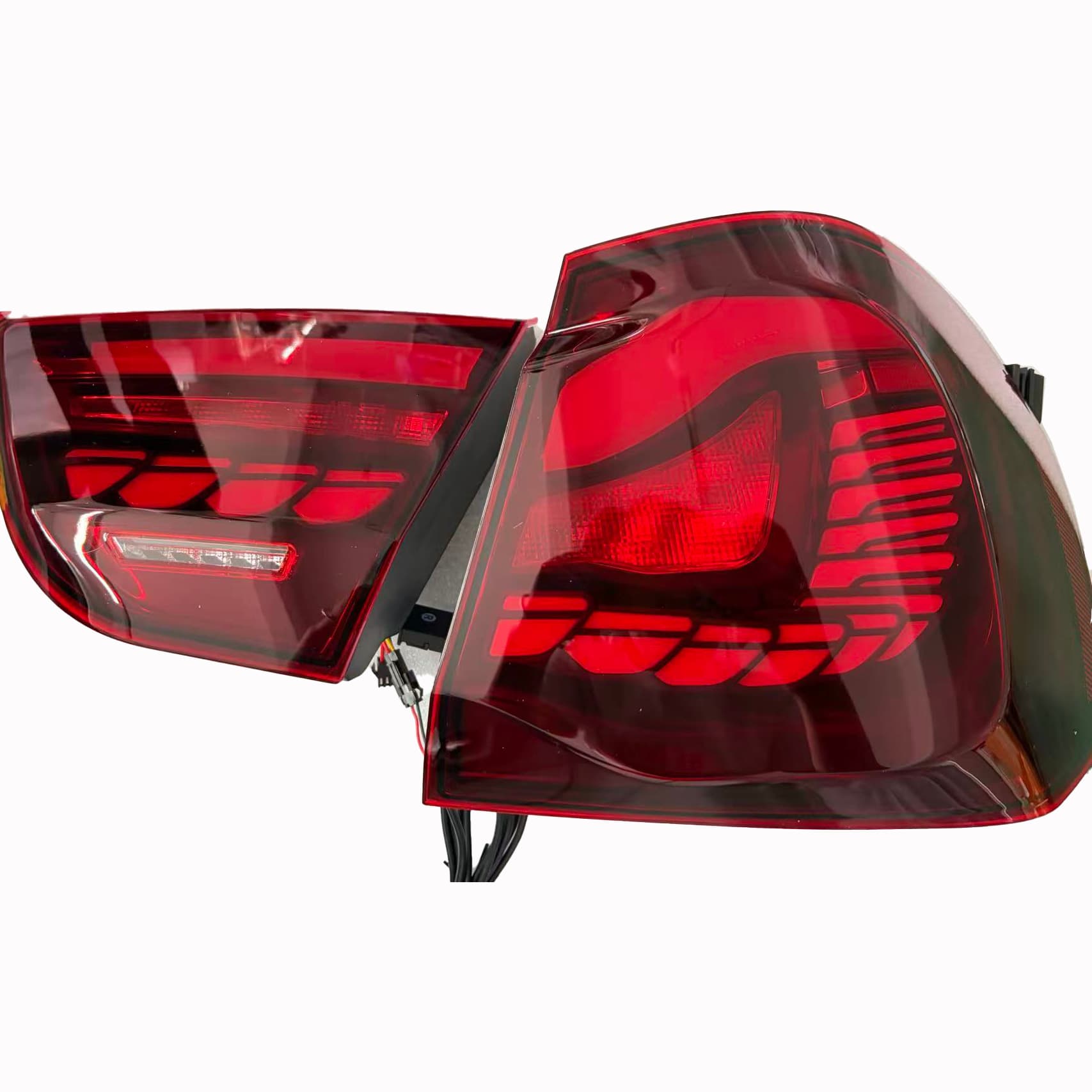 For 09-12 BMW 3 Series E90 Tail Light Assembly Upgrade Dragon Scale LED Running Light Flowing Turn Signal