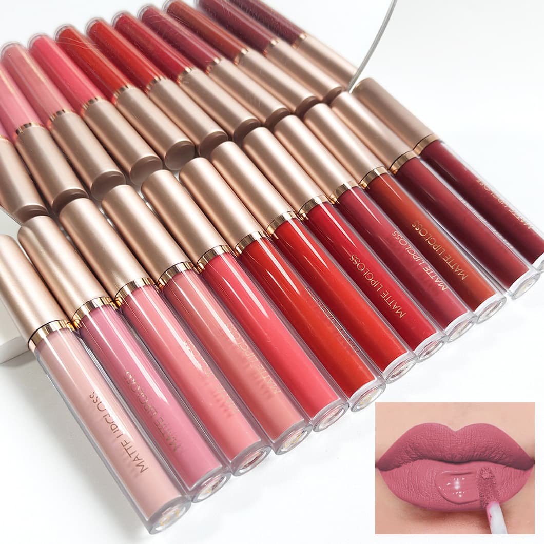 Cross-border (6 pcs) Lip Gloss Set, Matte Lip Glaze, Non-stick Cup, Non-fading Lipstick