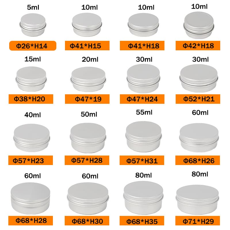 Ward's popular in-stock wholesale 5ml-400ml screw-top aluminum box comfrey ointment hand cream face cream snow cream storage