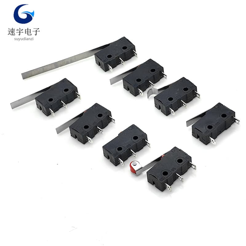 In stock medium micro switch KW12 series three-pin with handle/three-pin without handle limit switch travel switch