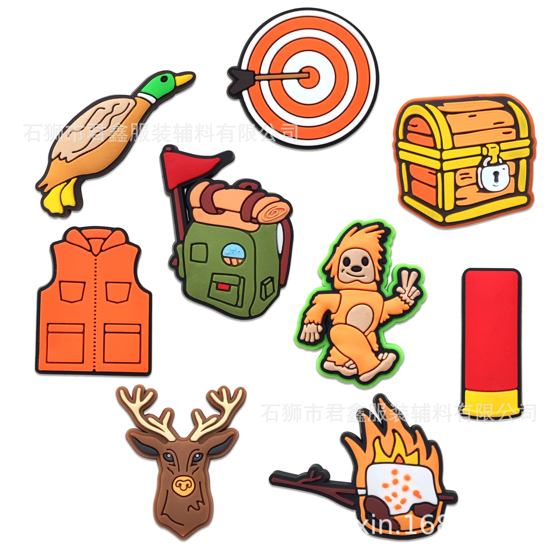 Hunting Theme Garden Shoe Soft PVC Shoe Charms Shoe Buckle Decorative Buckle Children's Shoe Accessories Buckle Hunter Button