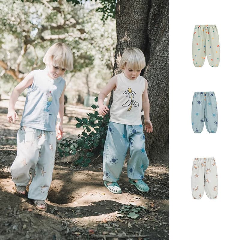 Children's anti-mosquito pants 2026 summer loose new style children's casual leggings baby bloomers thin trousers