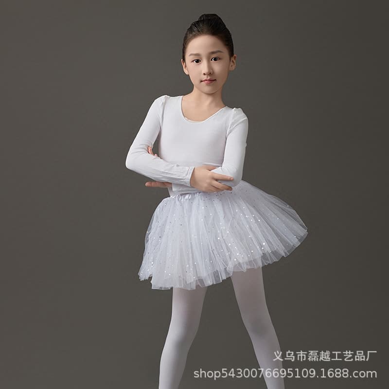 Cross-border European and American hit children's puff skirt tutu skirt girls' Christmas performance dancewear sequin half skirt