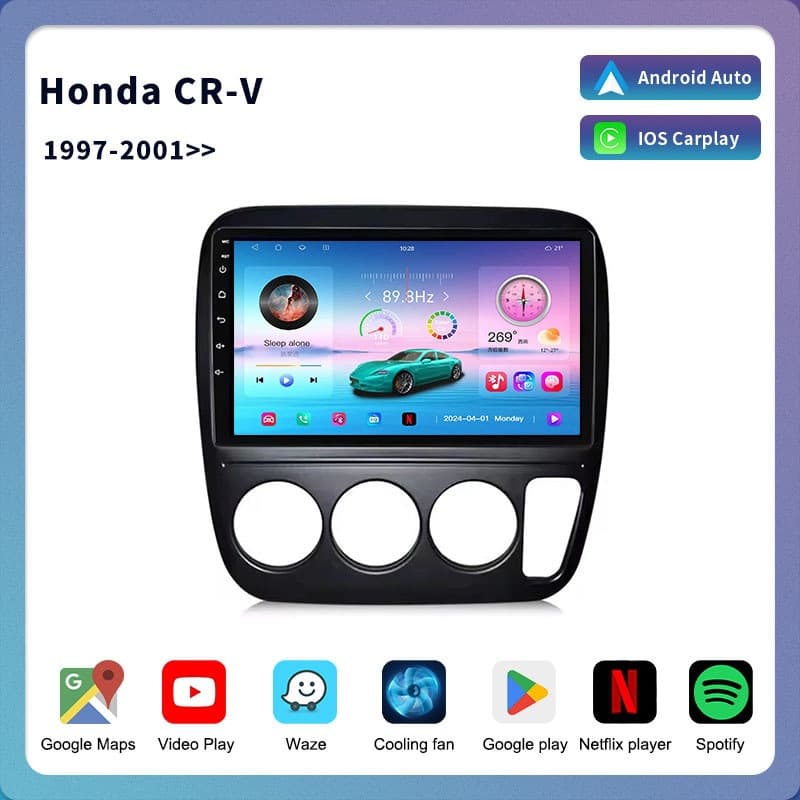 For Honda CRV 1997-2001 Android Car Stereo Radio CarPlay