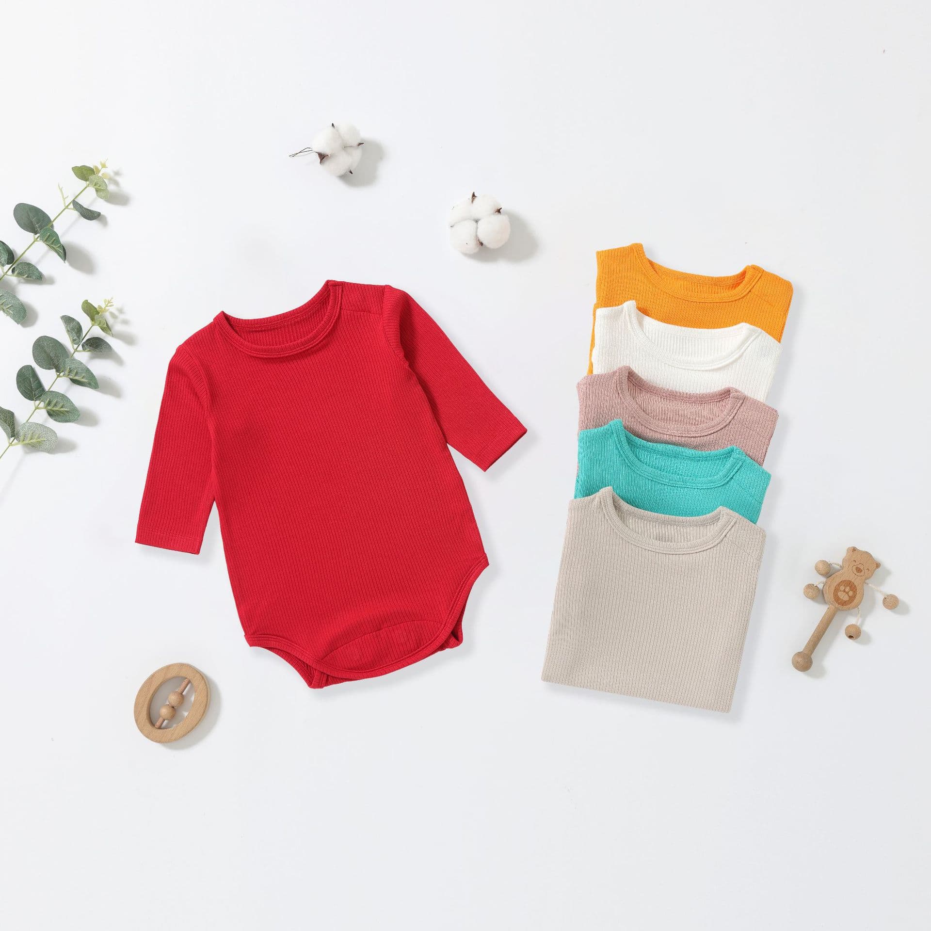 2025AW Autumn and Winter New Magnetic Buckle One-piece Baby Clothes Category A Long-Sleeved Romper Suit Baby Covered Clothes Basic Style