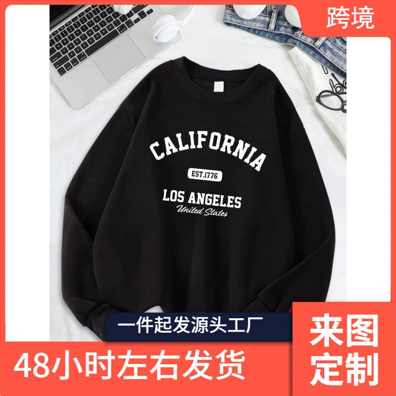 California Los Ange Est 1776 Prints Sweatshirts Women Crewne