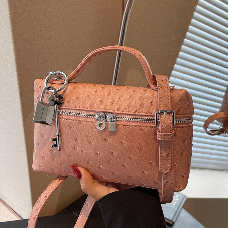 2025 Spring New Bucket Bag Casual Trendy Textured Commuter Handbag Shoulder Crossbody Bag Western Style Trendy Women's Bag