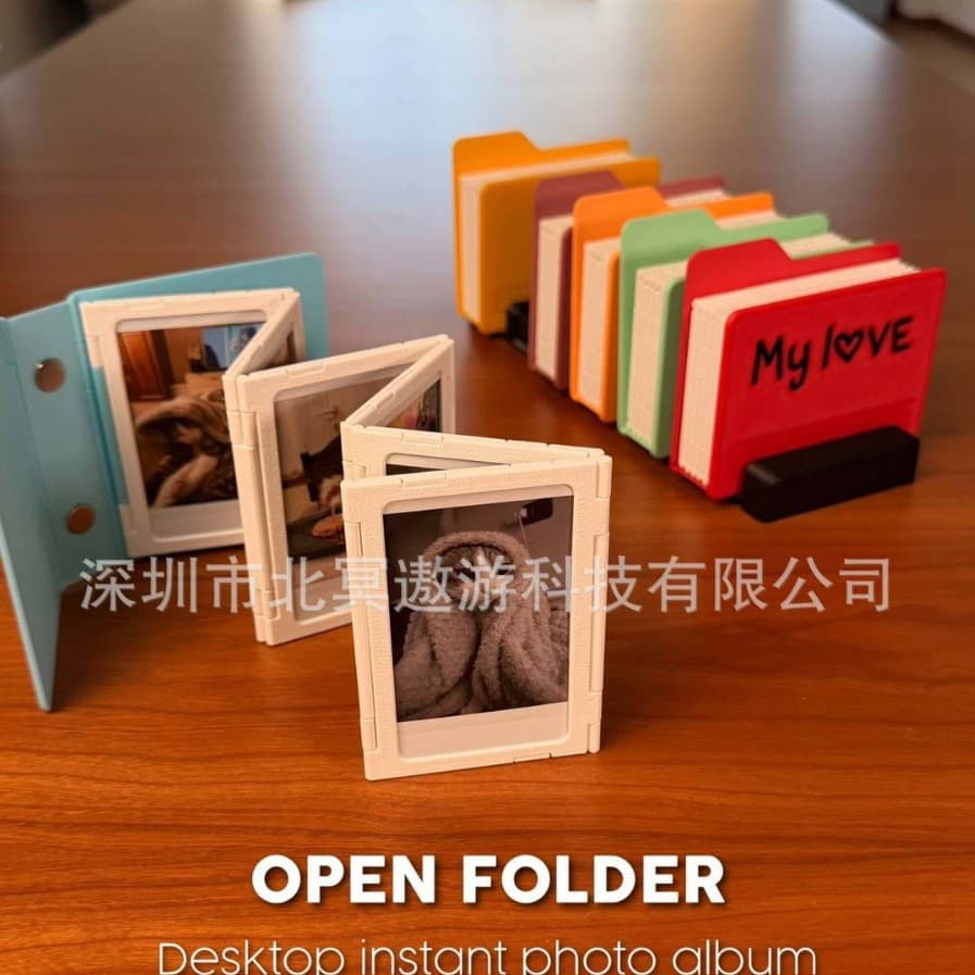 Desktop Instant Photo Album Creative Folder Style Polaroid Album Desktop Foldable