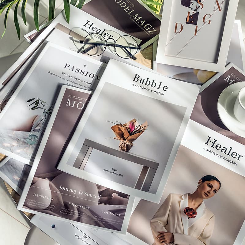 INS English Magazine Book, Food & Cosmetics Photography Live Streaming Props Background, Showroom Decoration Magazine