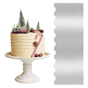 Multi-Style Stainless Steel Cream Scraper & Spatula, Cake Pattern Multi-Edge Serrated Scraper, DIY Baking Tool