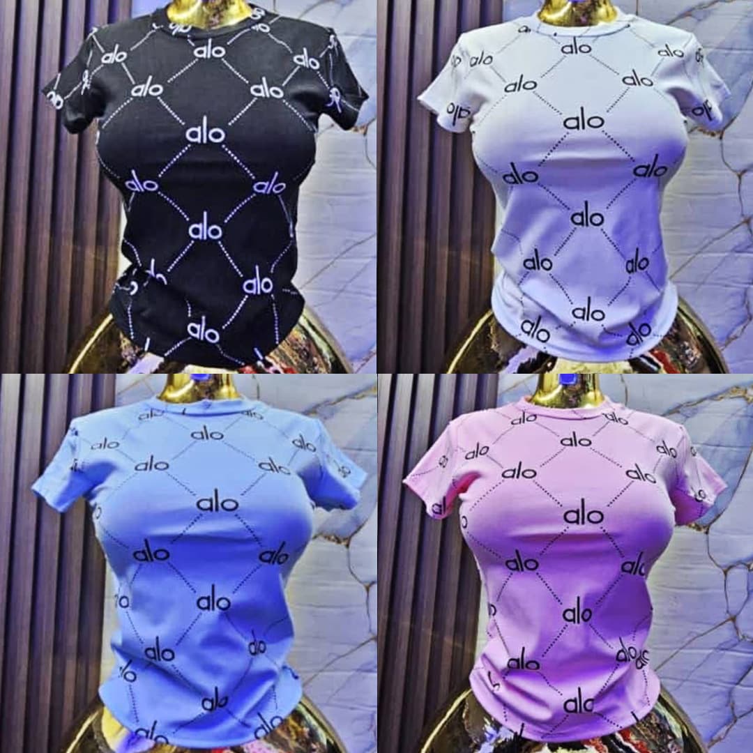 Women's T-shirts wholesale elastic women's T-shirts round neck women's tops in stock basic top