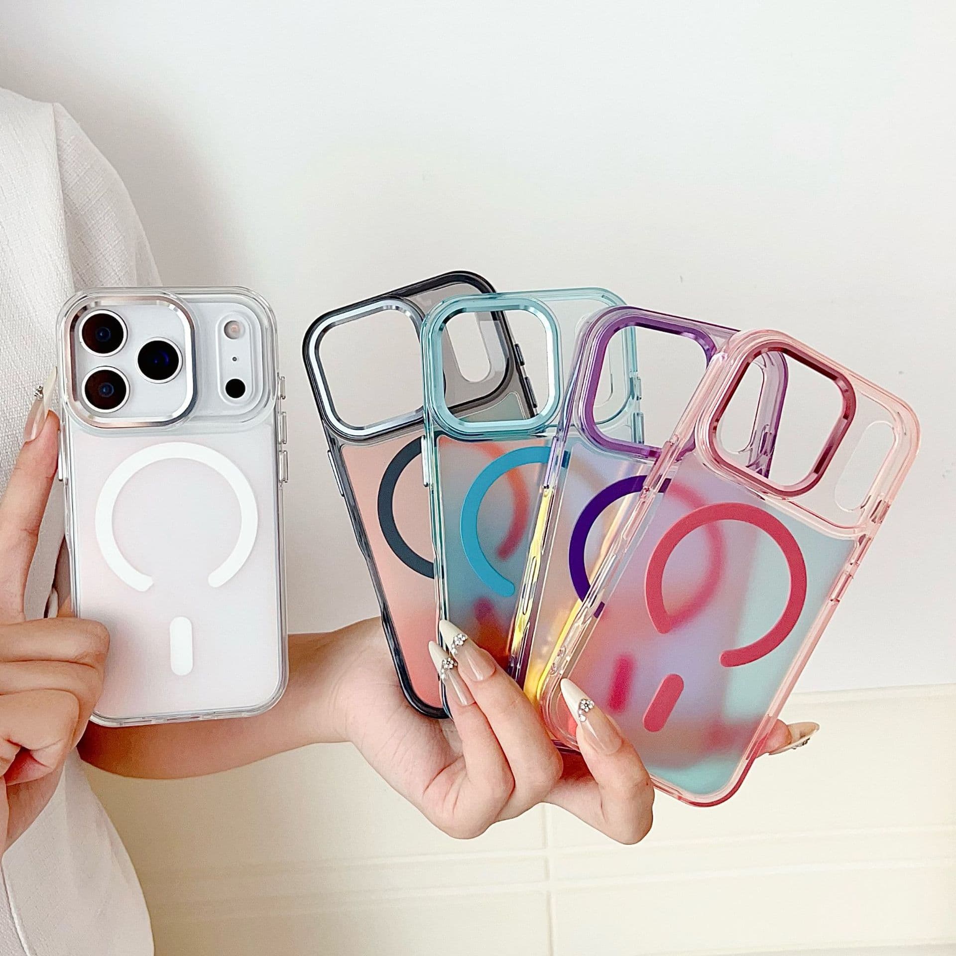 Compatible with Apple 17 Pro Max Phone Case iPhone 17 Air Bright Shadow Chameleon Magnetic Shockproof 16P Protective Cover