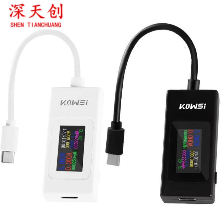 KWS-066C Type-C Tester Color Screen USB Current Voltage Meter Bidirectional Tester Supports Fast Charging