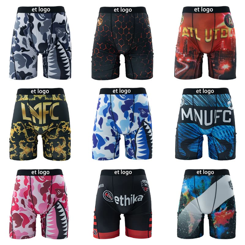 [European & American Hot Seller] Ethika Style Men's Printed Plus Size Boxer Briefs Men's Boxer Casual