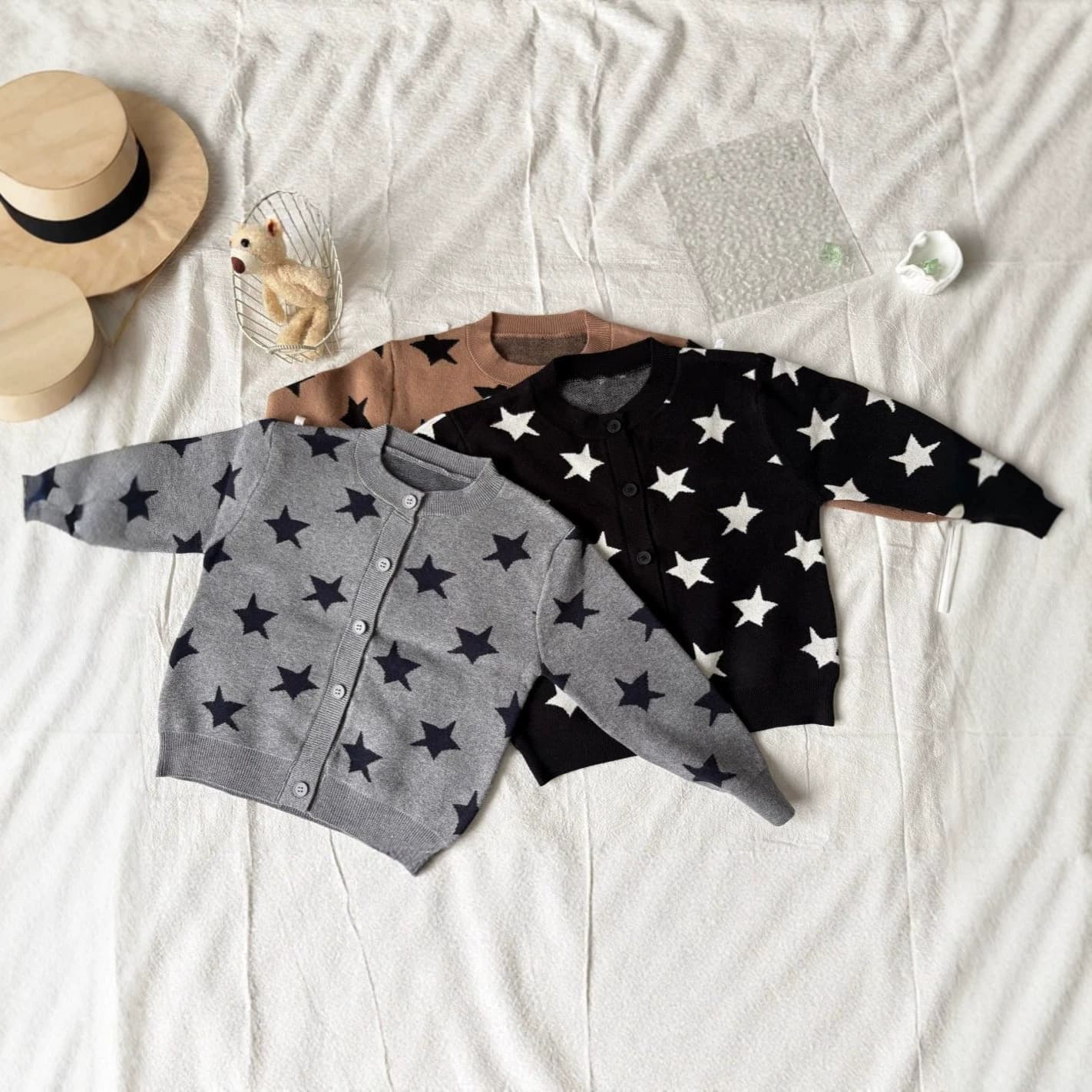 Star cardigan knitted jacket for women autumn and winter 2026 new loose lazy style high-end design cardigan suit