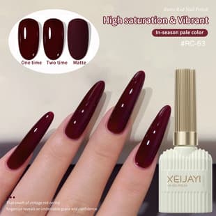 2025 New Trendy Vintage Red Nude White Gel Polish for Nail Salon Use