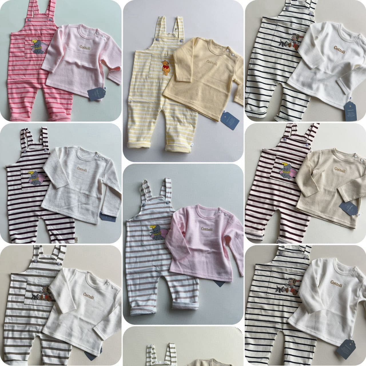 [Build from one source] Cottoli baby overalls 2pcs set baby overall 2pcs set