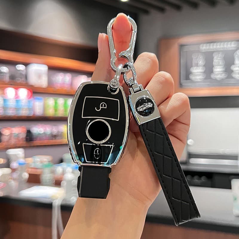 Compatible with Mercedes-Benz GLA200 Key Case C200L Shell A-Class A180L Buckle GLC260L Cover B-Class 260 GLK R-Class