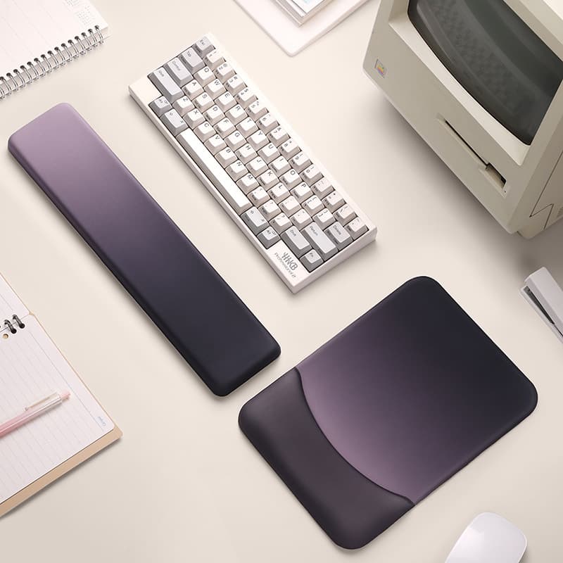 Silicone Wrist Support Mousepad Memory Foam Keyboard Rest Office Square Simple Design Computer Accessories Mouse Mat Holder