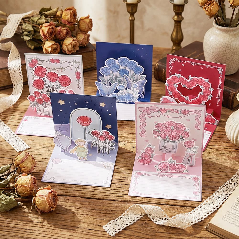 Amazon Mother's Day Greeting Card New Message Blessing Gift Card Thanksgiving Pop-Up Valentine's Day Handwritten Card