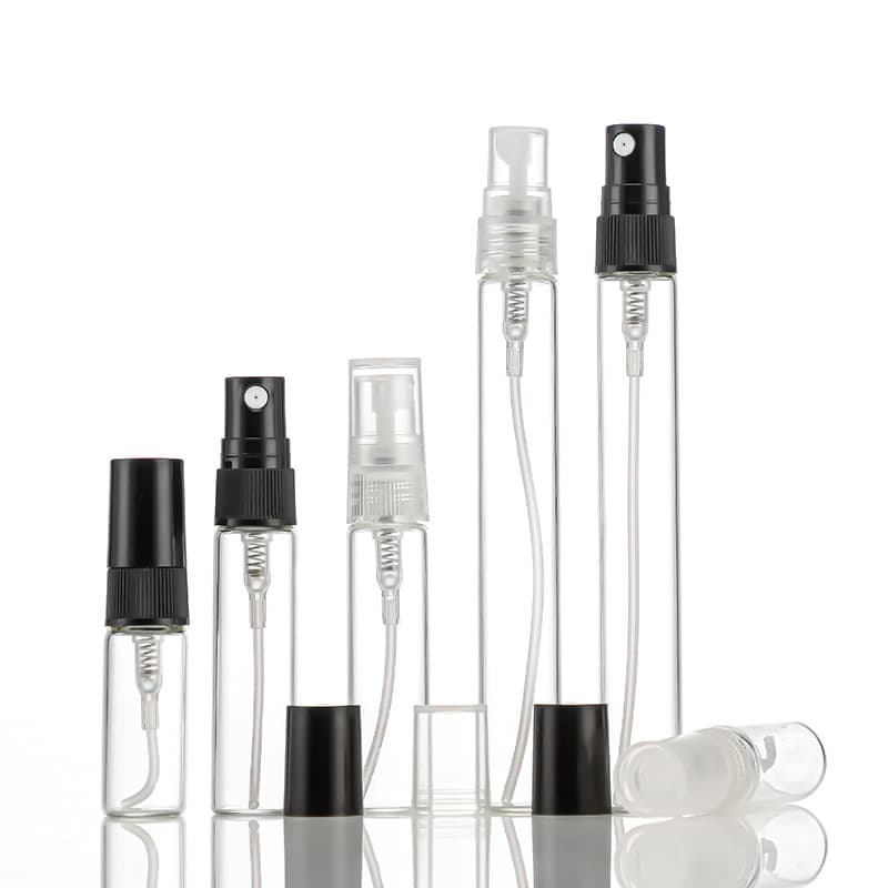Perfume bottle sample 3ml empty bottle portable mini transparent draw tube spray glass spray bottle 5ml 10ml
