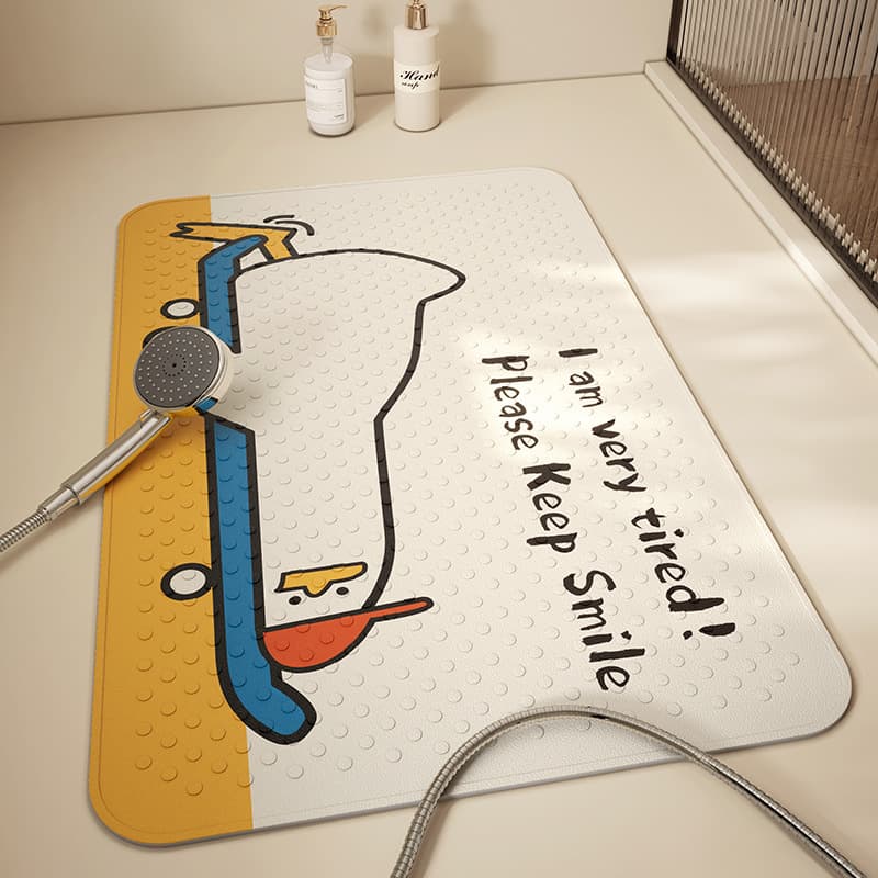 PVC bathroom non-slip mat, washable, erasable foot mat, suction cup mat, shower room home children bath massage mat