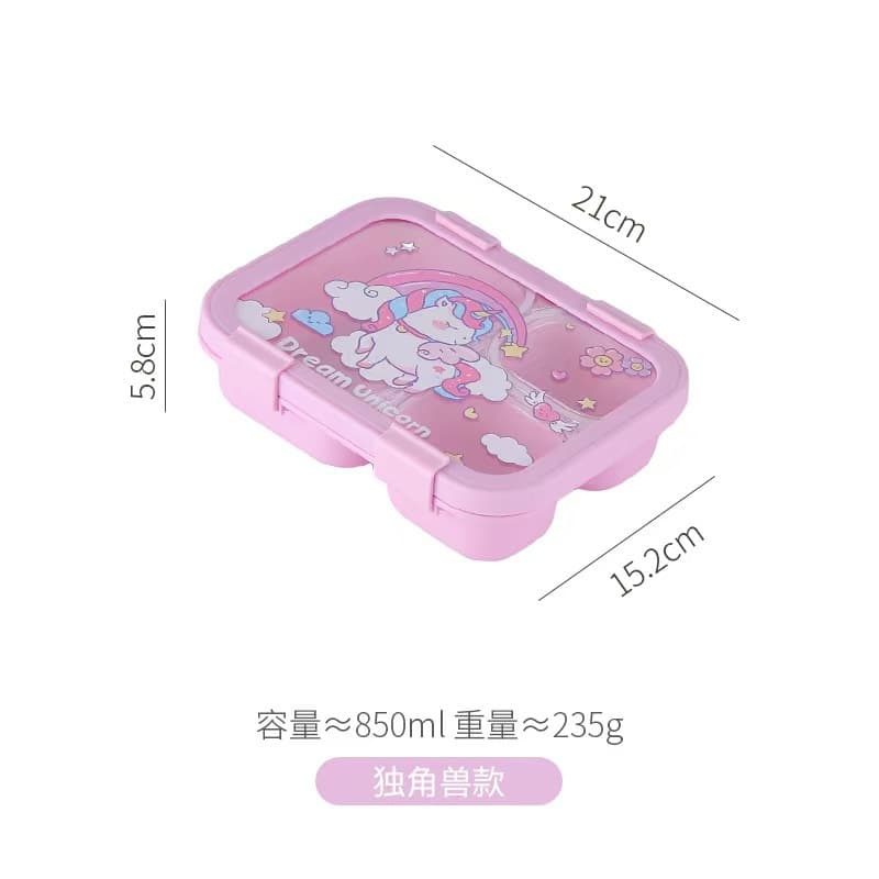 Microwave-Safe Lunch Box with Sealed Compartments, Odor-Proof Divided Tray, Kids Snack Box, Adult Office Lunch Container
